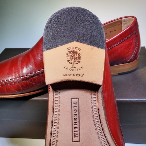VINTAGE MENS FLORSHEIM BELLAMY LOAFERS...MADE IN ITALY...NEW IN ORIGINAL BOX main image 11